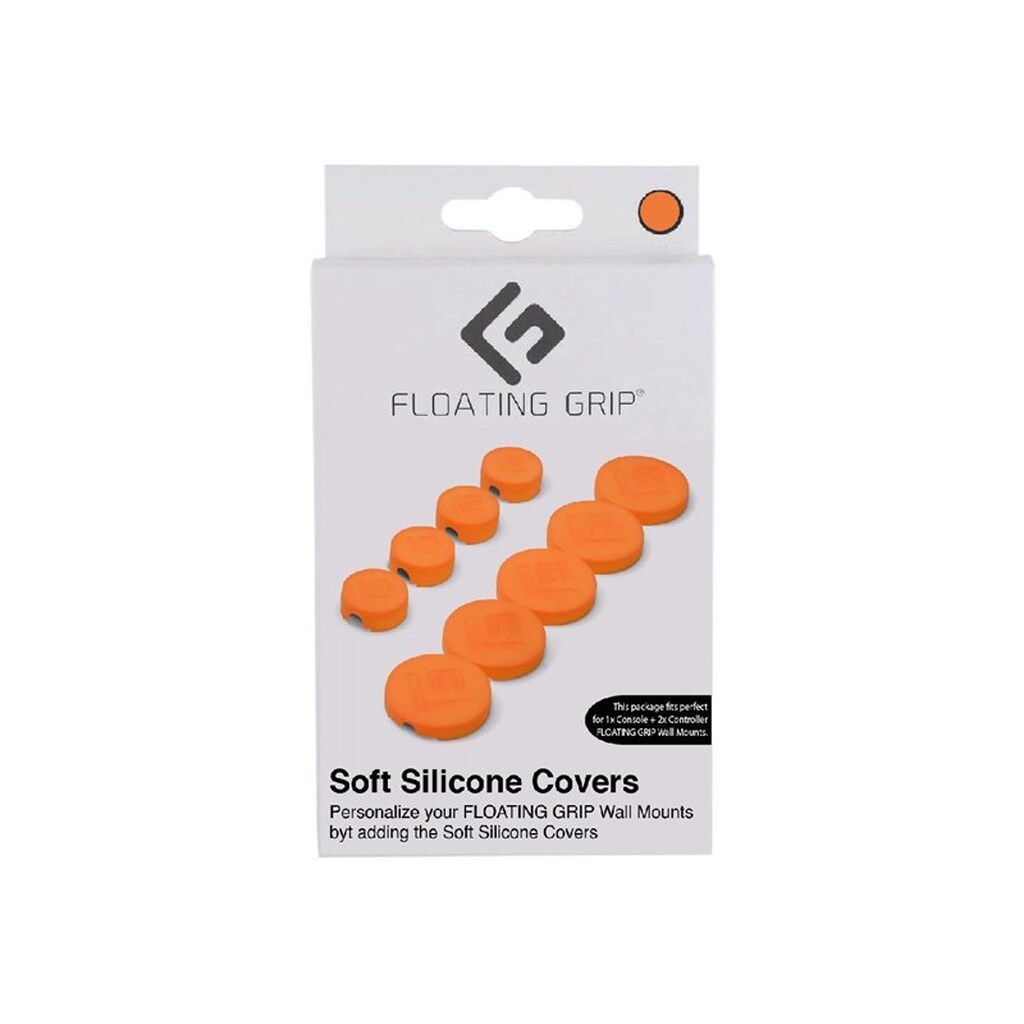 Floating Grip Soft Silicon Covers for wall mounts - Orange
