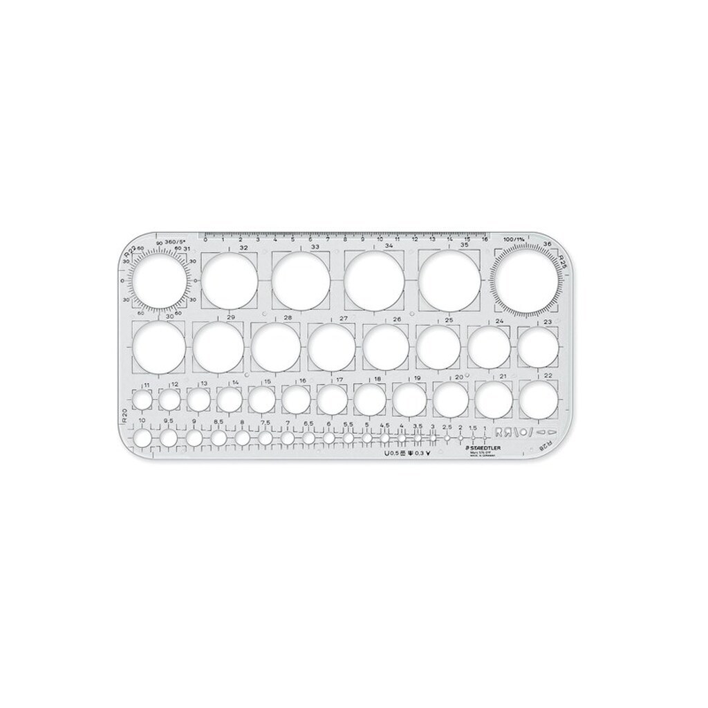 Staedtler MARS CIRKEL LINEAL KLAR PLAST