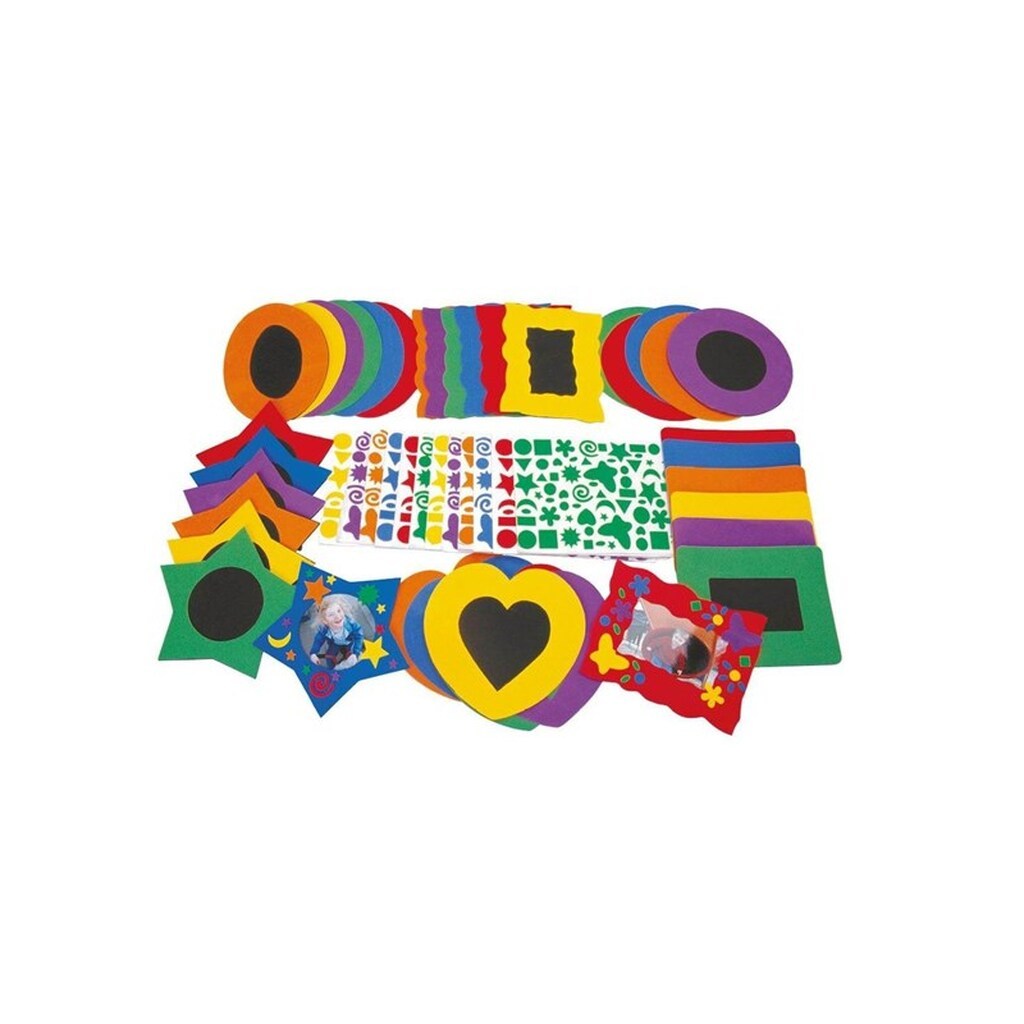 Colorations Foam Photo Frames with Self-Adhesive Foam Stickers 36 pieces