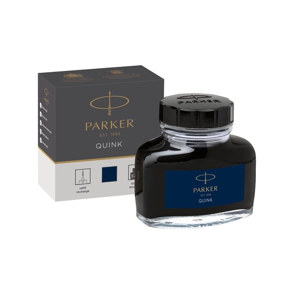 Parker PARKER QUINK-blækflaske, blåsort, 57 ml