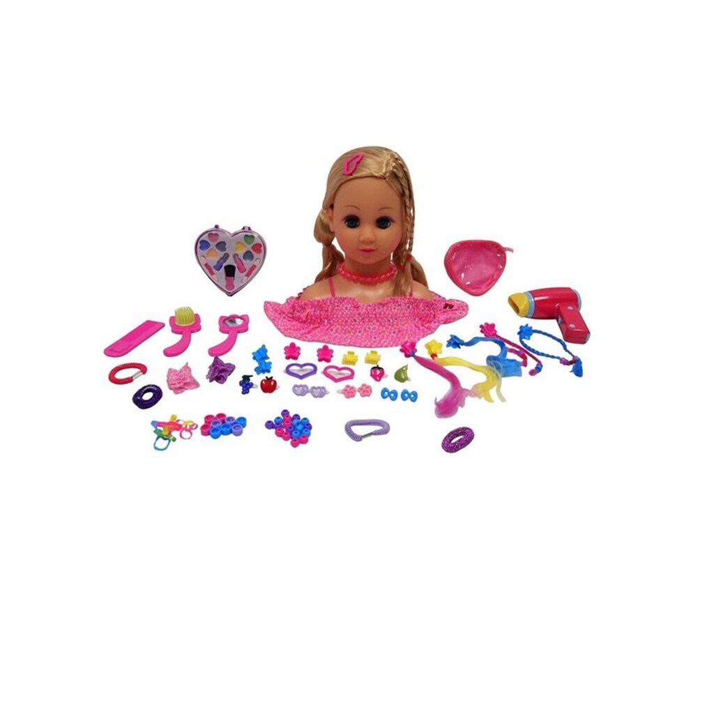 Happy Friend Sminke- &amp; Hårstylinghoved Blondt hår