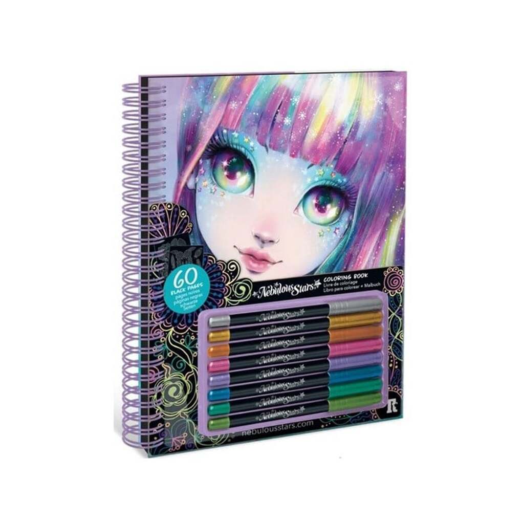 Nebulous Stars Nebulous Star Black Pages Coloring Book - Isadora