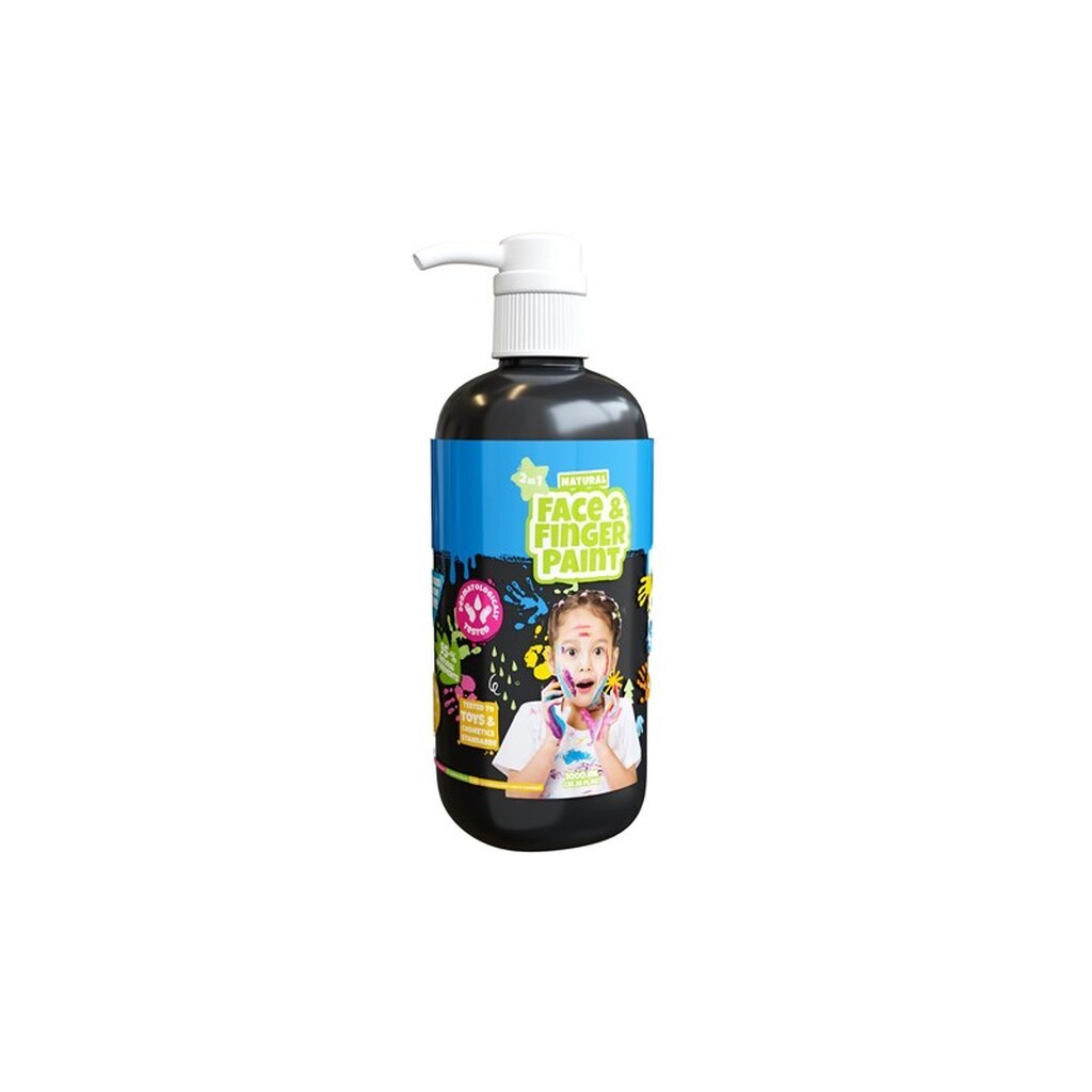 Natural Face &amp; Finger Paint Black 1000ml Bottle Dispenser