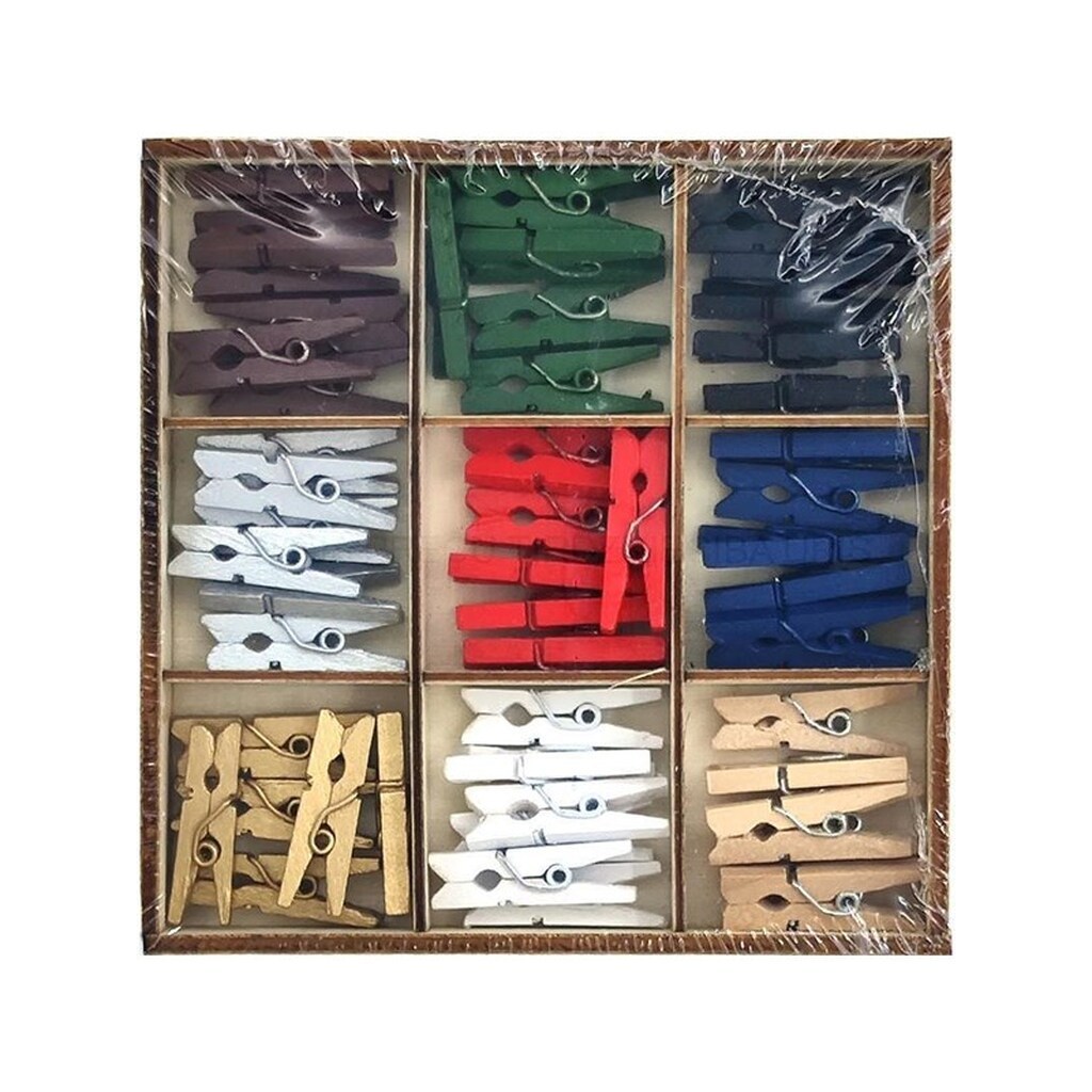 Creative Craft Group Tøjklemme mini, 54 stk. ass.