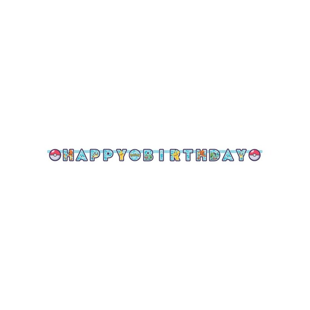 Haza Witbaard Pokemon Letter Garland Happy Birthday