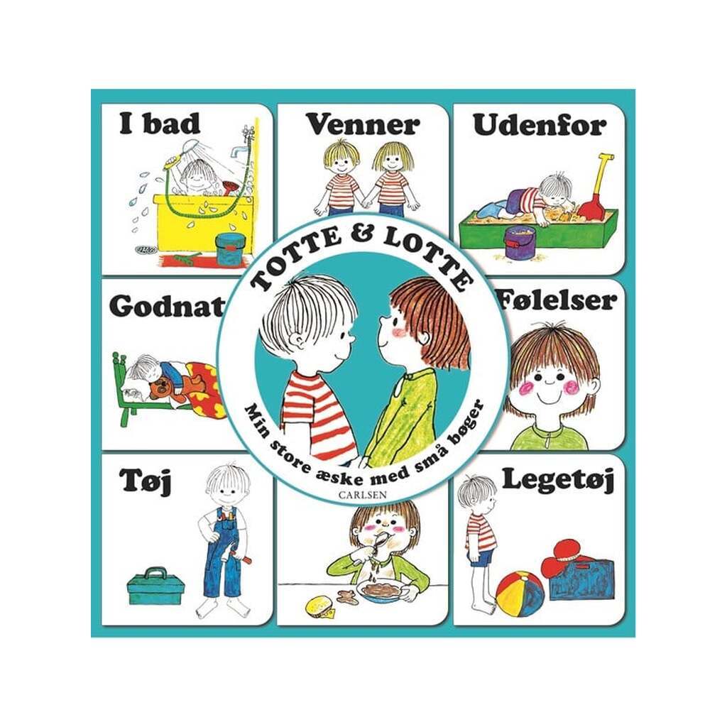 Totte &amp; Lotte: Min store æske med små bøger - Børnebog - Papbog