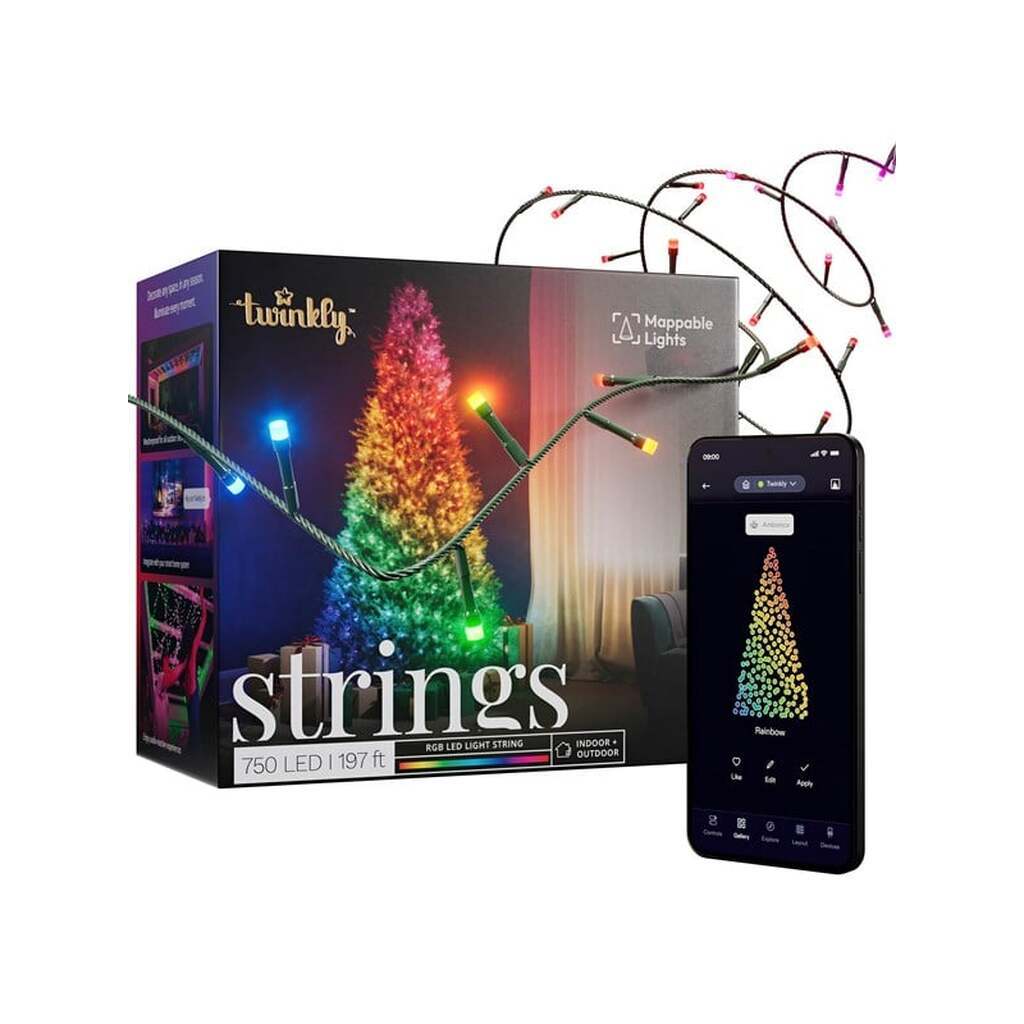 Twinkly Strings - 750 RGB Lights String Black Wire Plug Type F