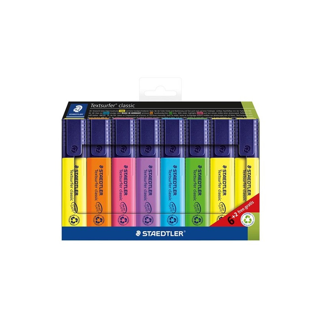 Staedtler TEXTSURFER CLASSIC 6+2 ass/etui PROMO