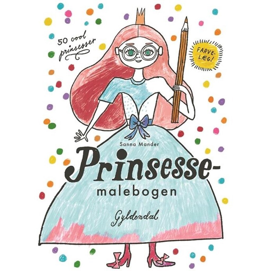 Prinsessemalebogen - Børnebog - Hardcover