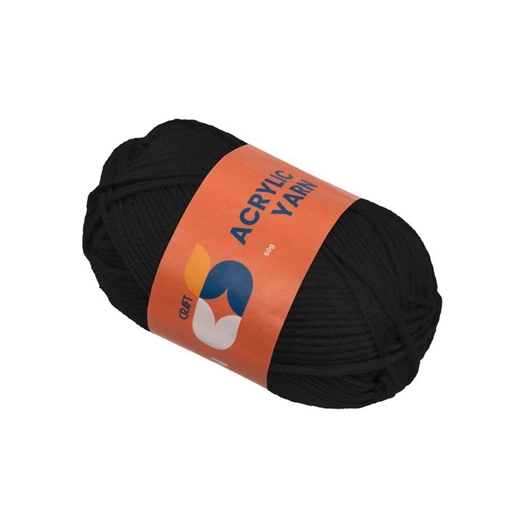Colorations - Acrylic yarn Black 50g