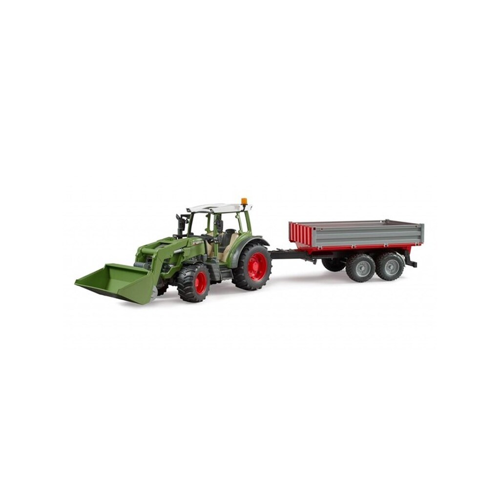 Bruder Fendt Vario 211 med Frontlæsser og Tipping Trailer
