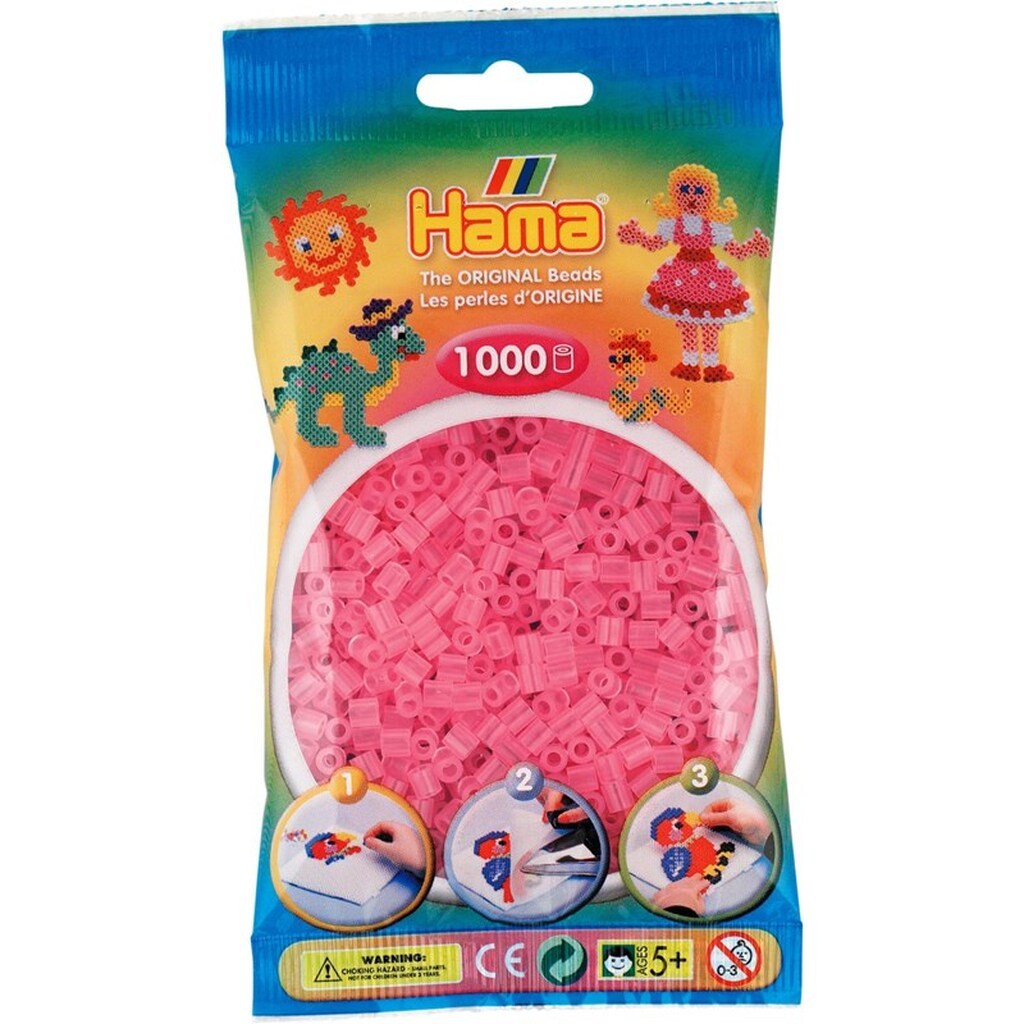 Hama Ironing beads-pink-transparent 1000 pcs