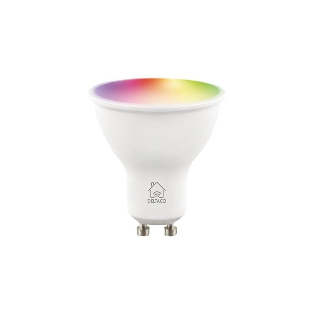 Deltaco SMART HOME - LED light bulb - frosted finish - GU10 - 5 W - RGB/warm to cold white light - 2700-6500 K