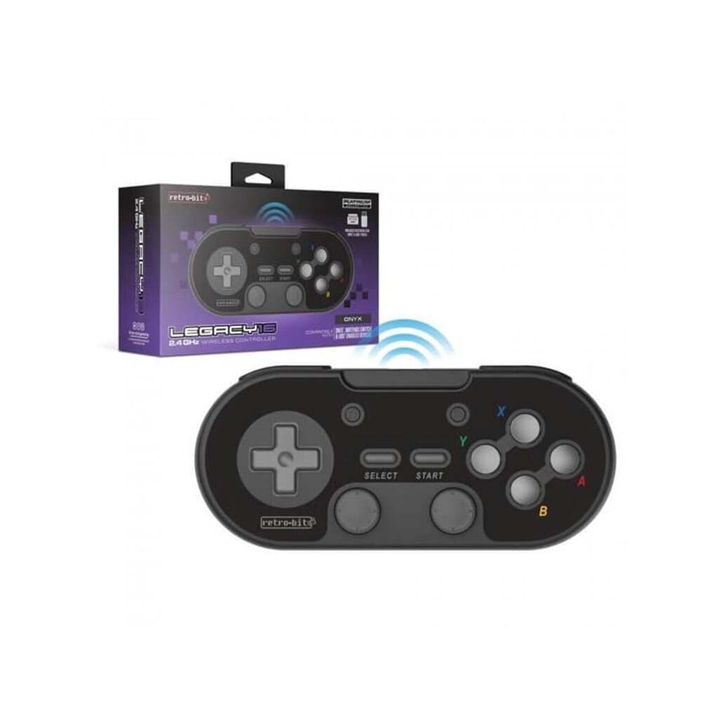 Retro-Bit Legacy 16 Wireless - Black - Wireless Controller - Nintendo Switch