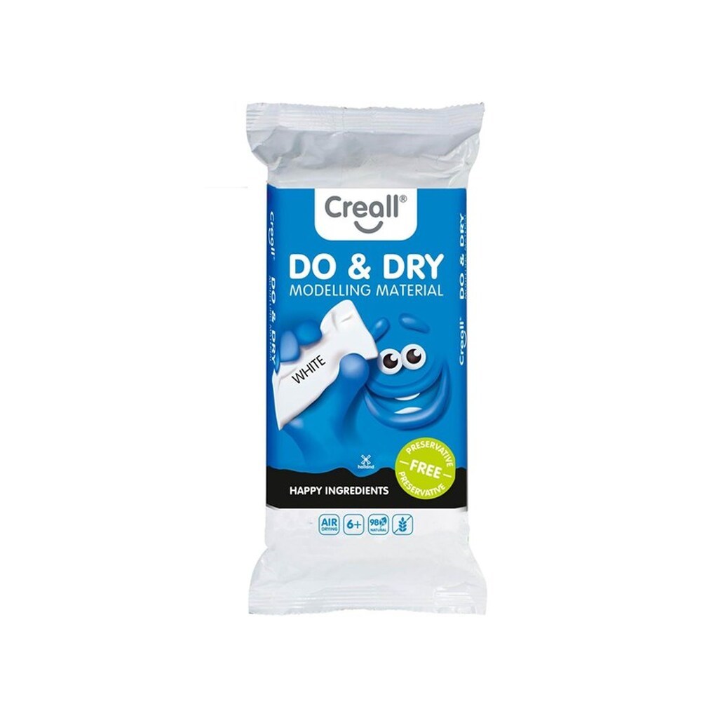 Creall Do&amp;Dry Modeling Clay Preservation Free White 1000gr.