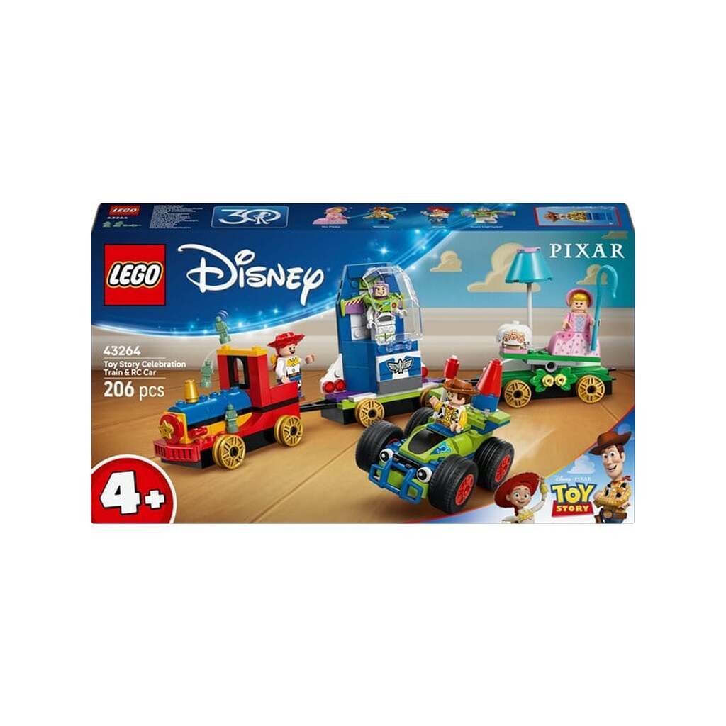 LEGO Disney 43264 Toy Story-fejring: Tog og fjernstyret bil