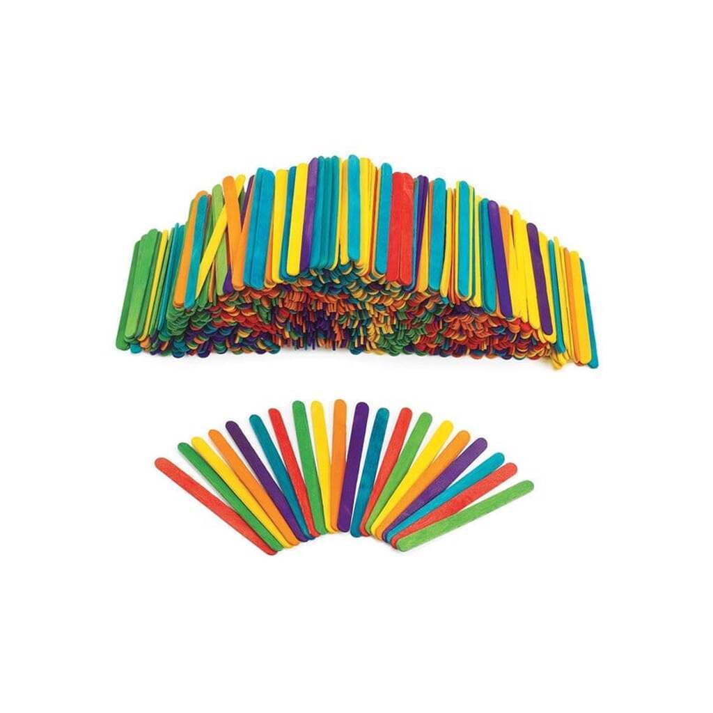 Colorations Colored Wooden Craft Sticks 1000pcs