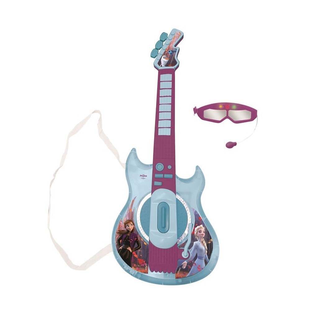 Frozen Electronic Lighting Guitar with Mic in glas
