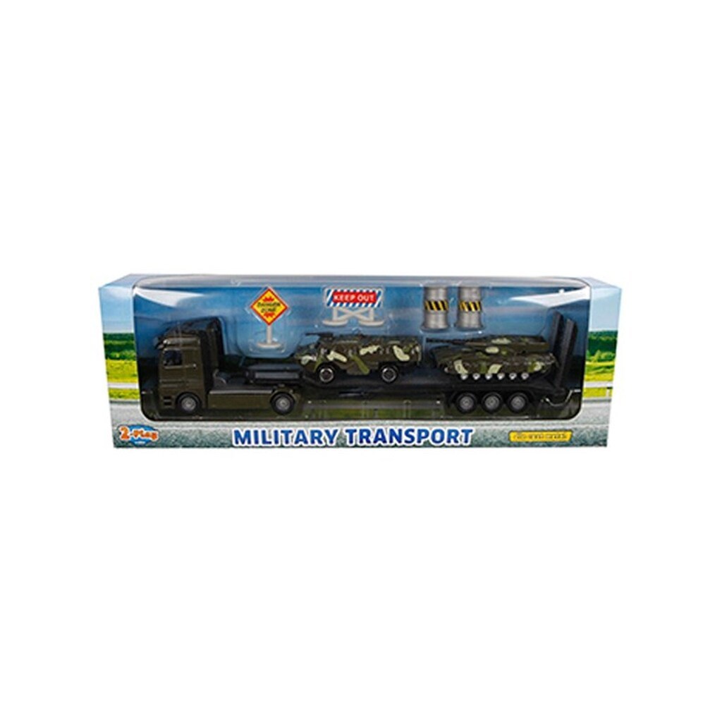 2-Play Traffic 2-Play Die-cast Truck Transporter with Tanks 24cm
