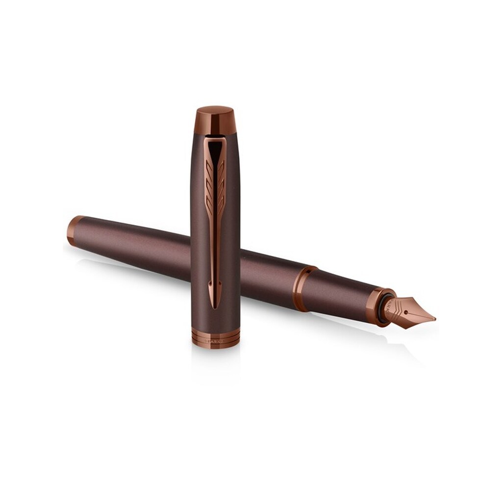 Parker IM Monokrom fyldepen | Bourgogne finish og trim | Mellempunkt | Blå blæk | Gaveæske