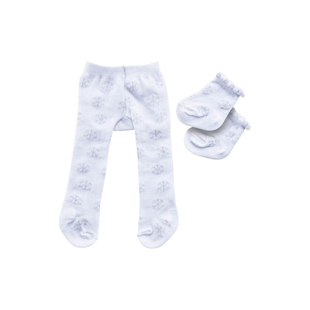 Heless Doll Tights with Socks - Snowflakes 35-45 cm