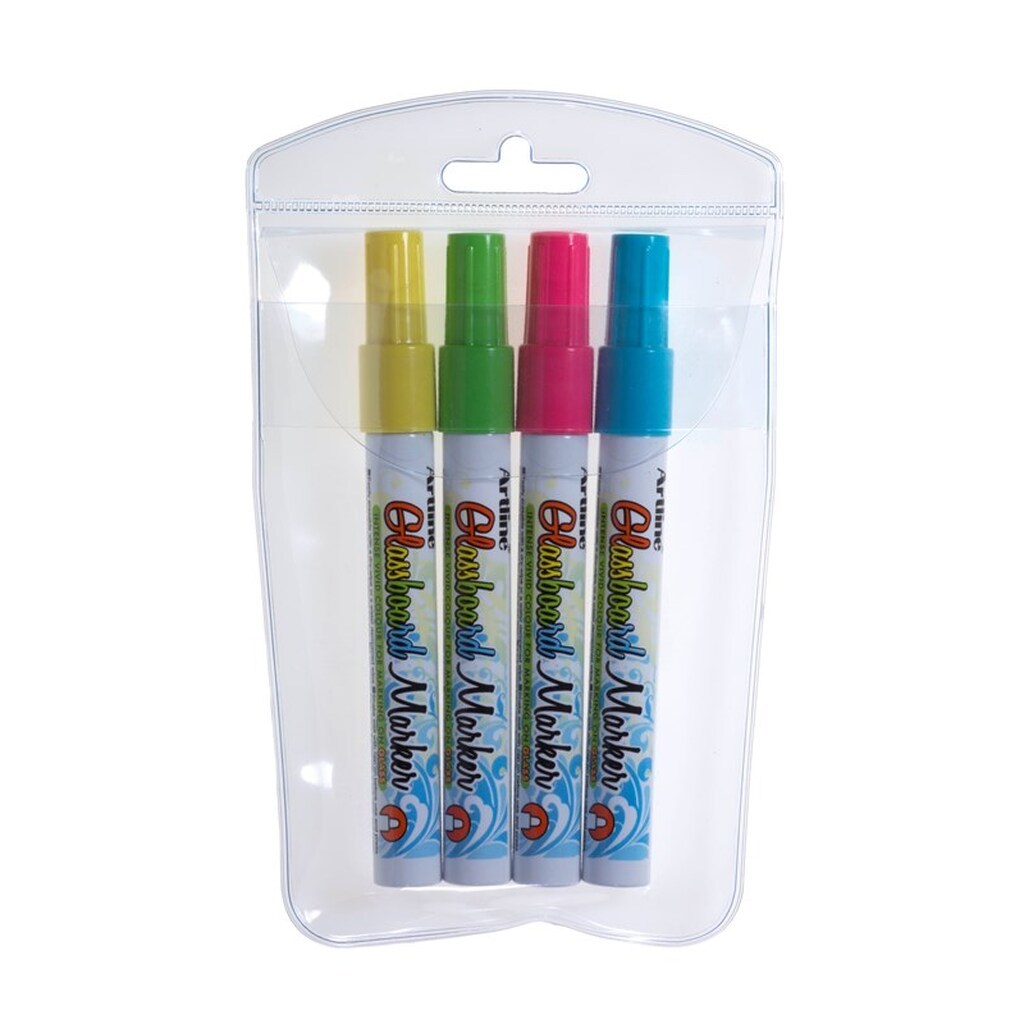 Artline EPG-4/4W2 Glassboard Marker set Green Pink Yello