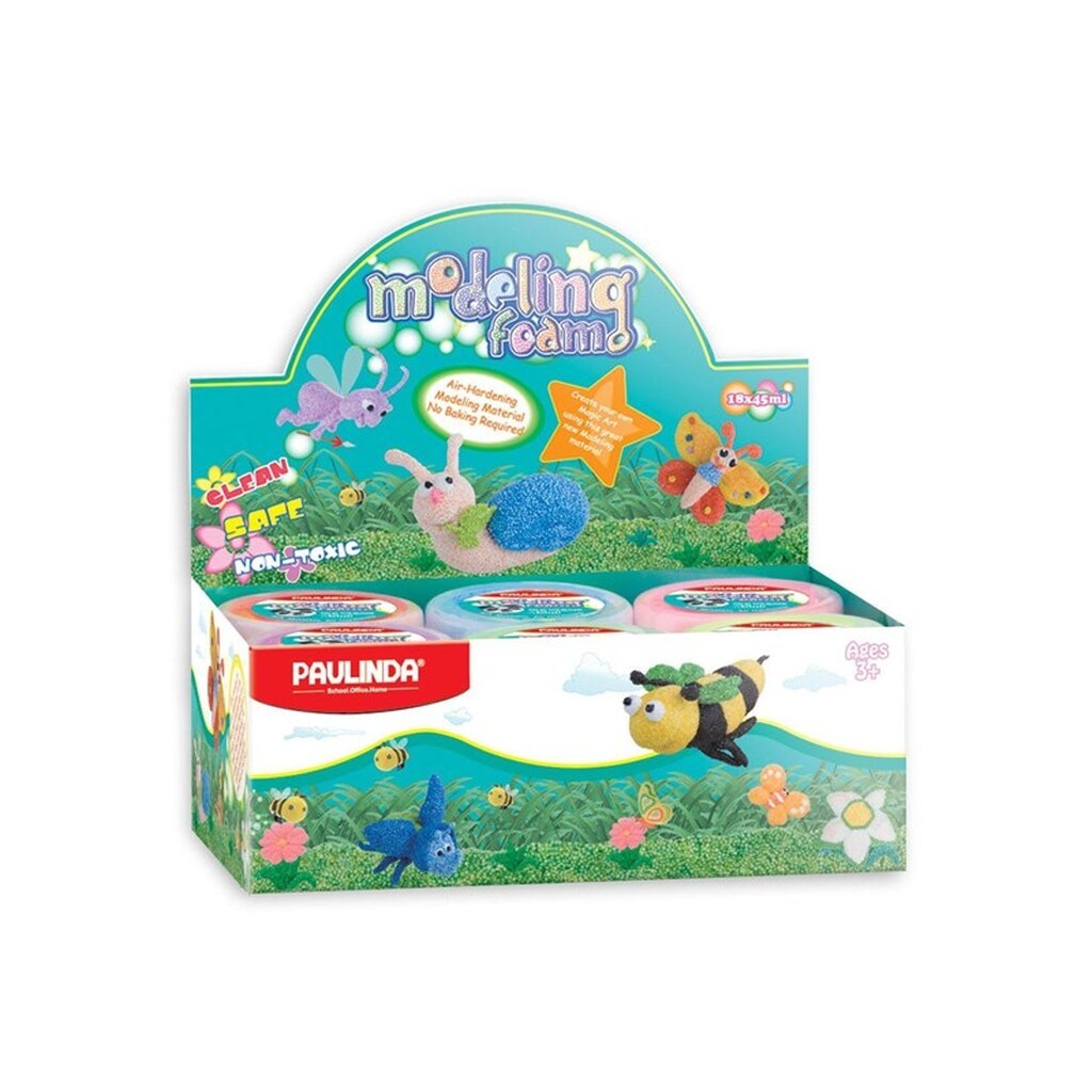 Paulinda Modeling Clay Color Pots 18pcs.