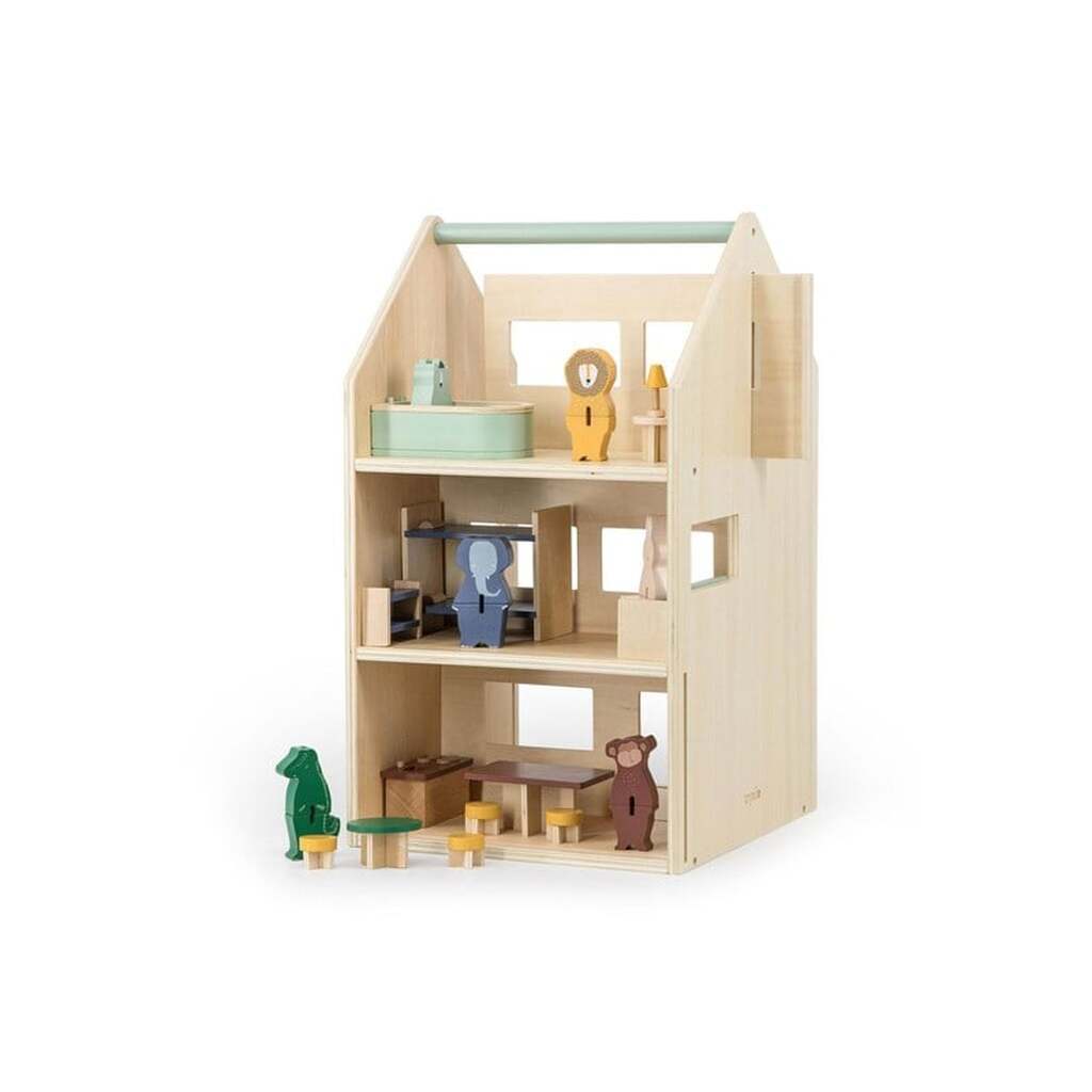 Trixie Baby Wooden Dollhouse with Accessories