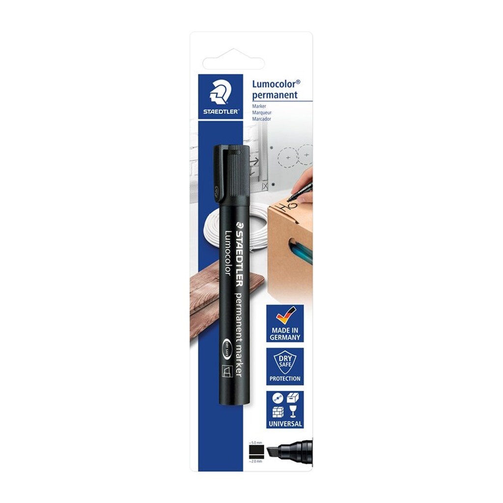 Staedtler Lumocolor Marker Perm 2-5mm Sort 1/Bk