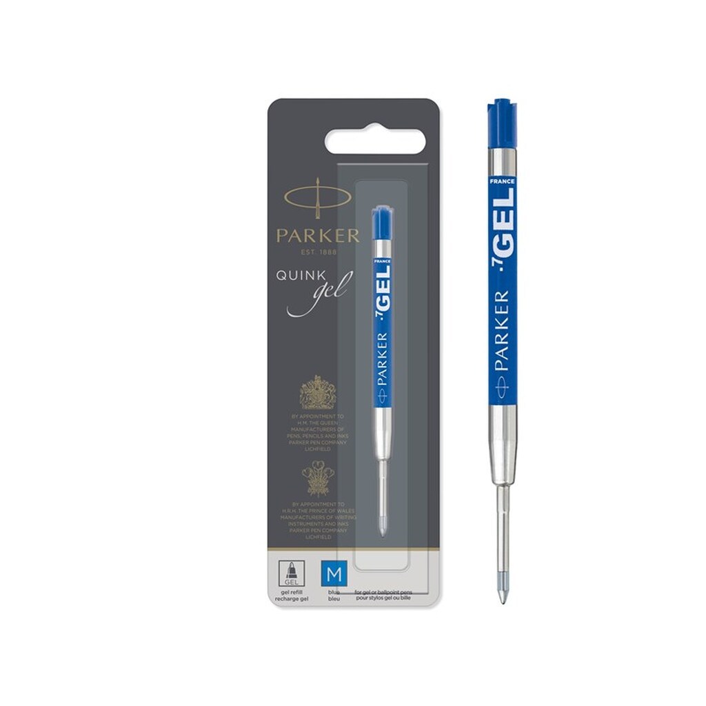 Parker PARKER gelblækpatron, medium spids (0,7 mm), blå, 1 stk.