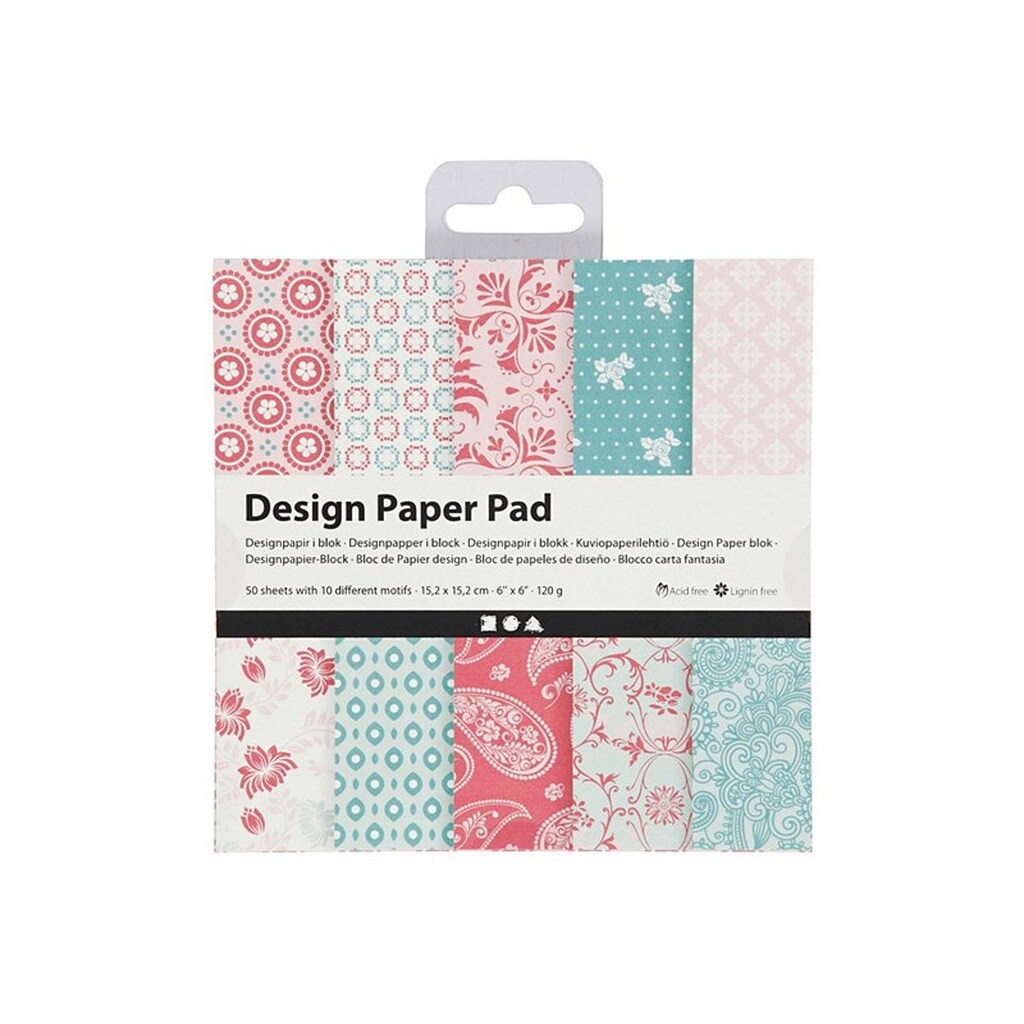 Creativ Company Design Paper Block Pink 50 Sheets