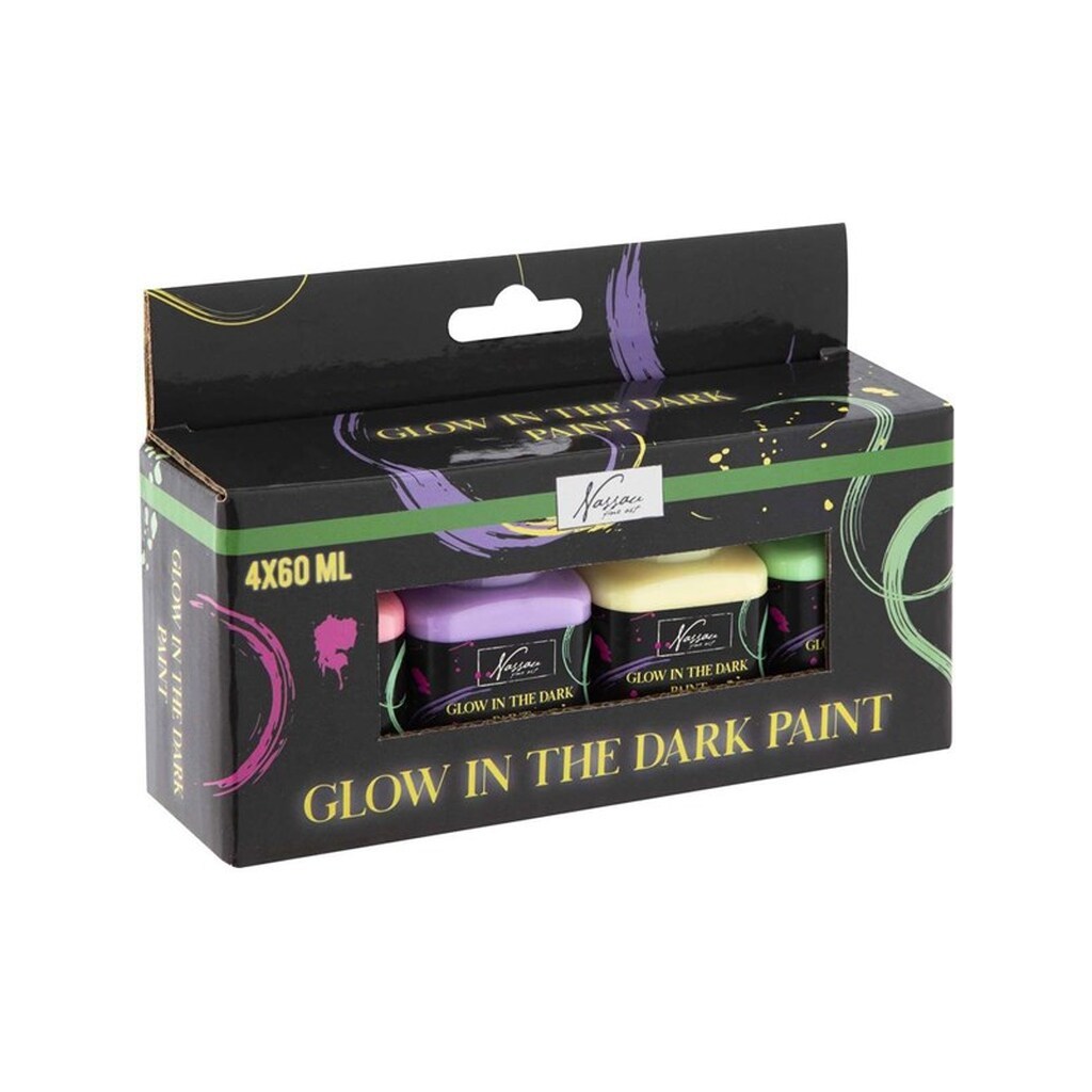 Nassau Acrylmaling Glow In Dark 4x60ml