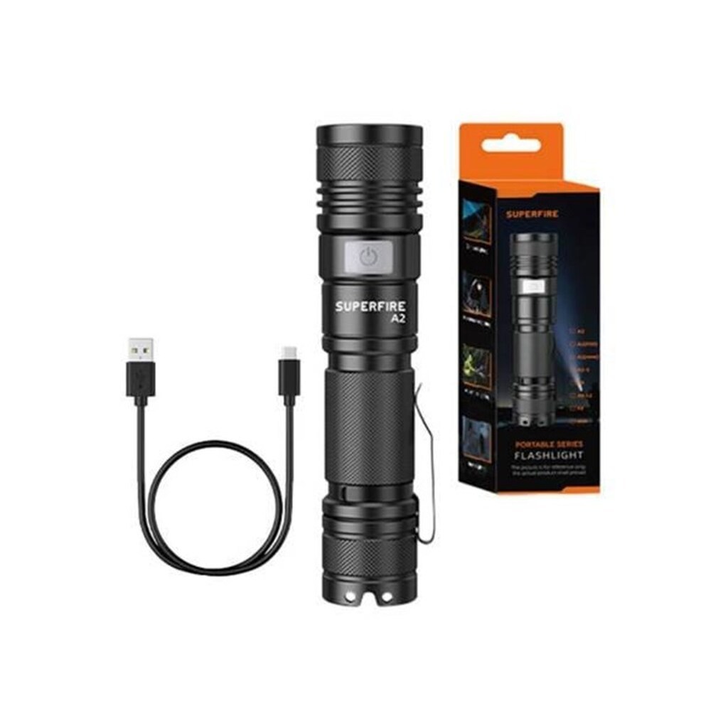 Superfire Flashlight  A2 650lm USB