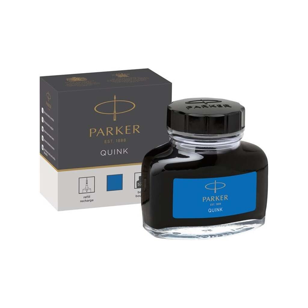 Parker PARKER QUINK-blækflaske, vaskbar blå, 57 ml