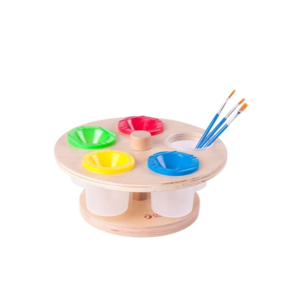 Classic World Wooden Paint Pot Holder