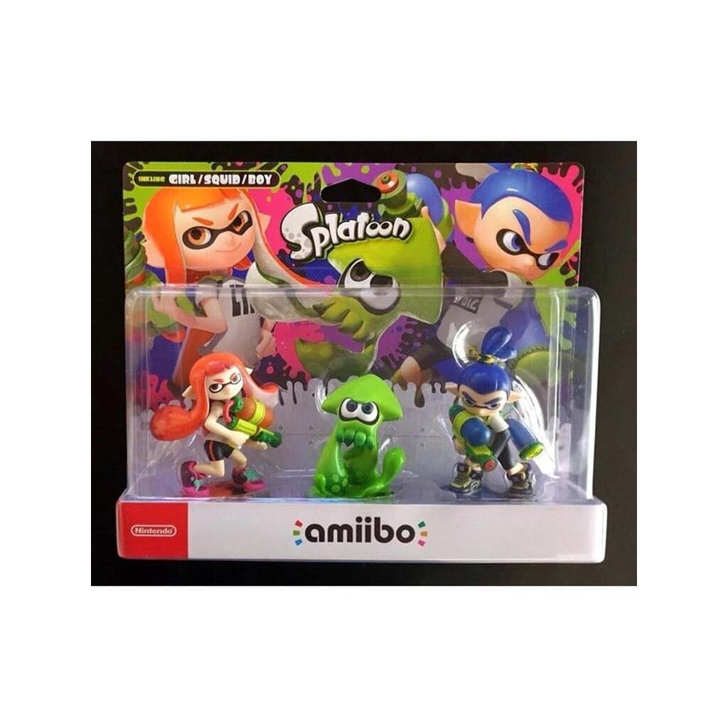 Nintendo Amiibo Splatoon Inkling Girl Squid Boy Triple Pack 3 Figures