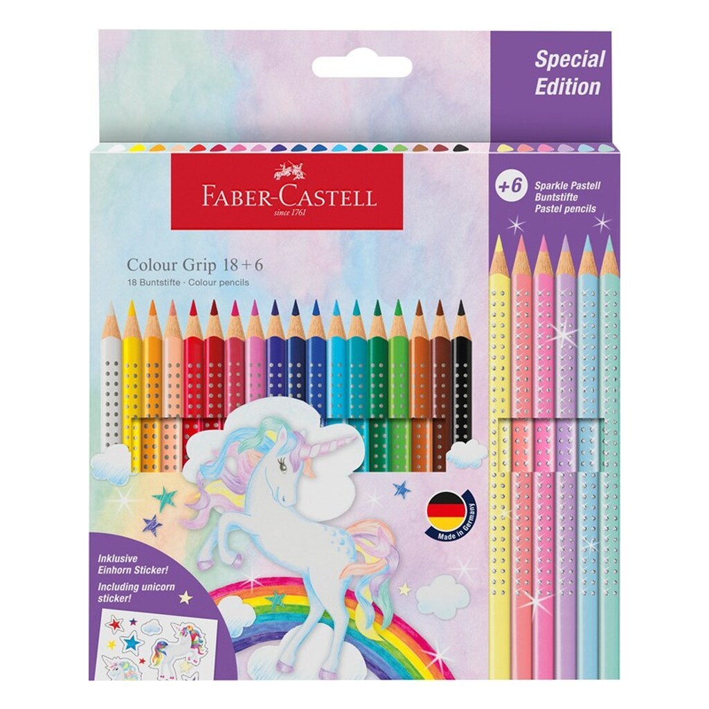Faber-Castell Grip Unicorn 18 + 6 Sparkle