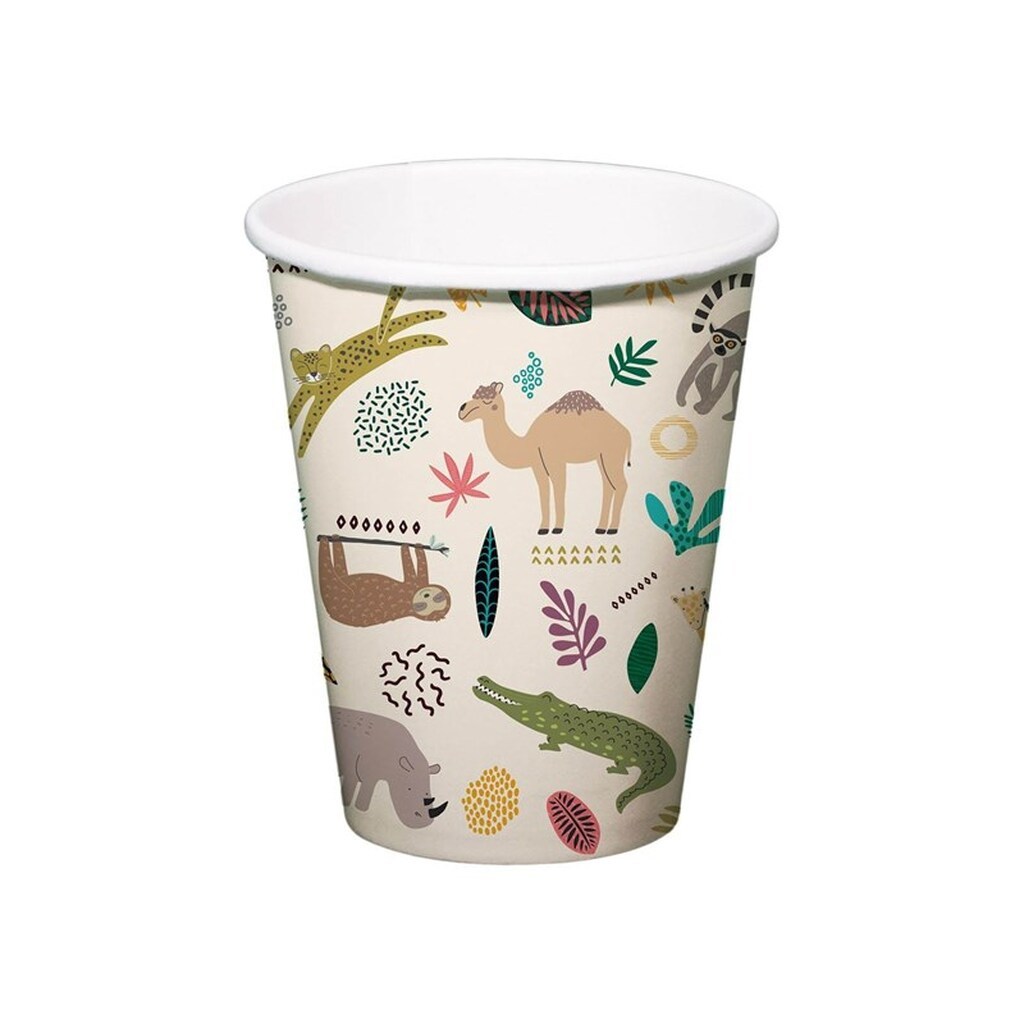 Folat BV - Cardboard Cups Wild Animals 6pcs.