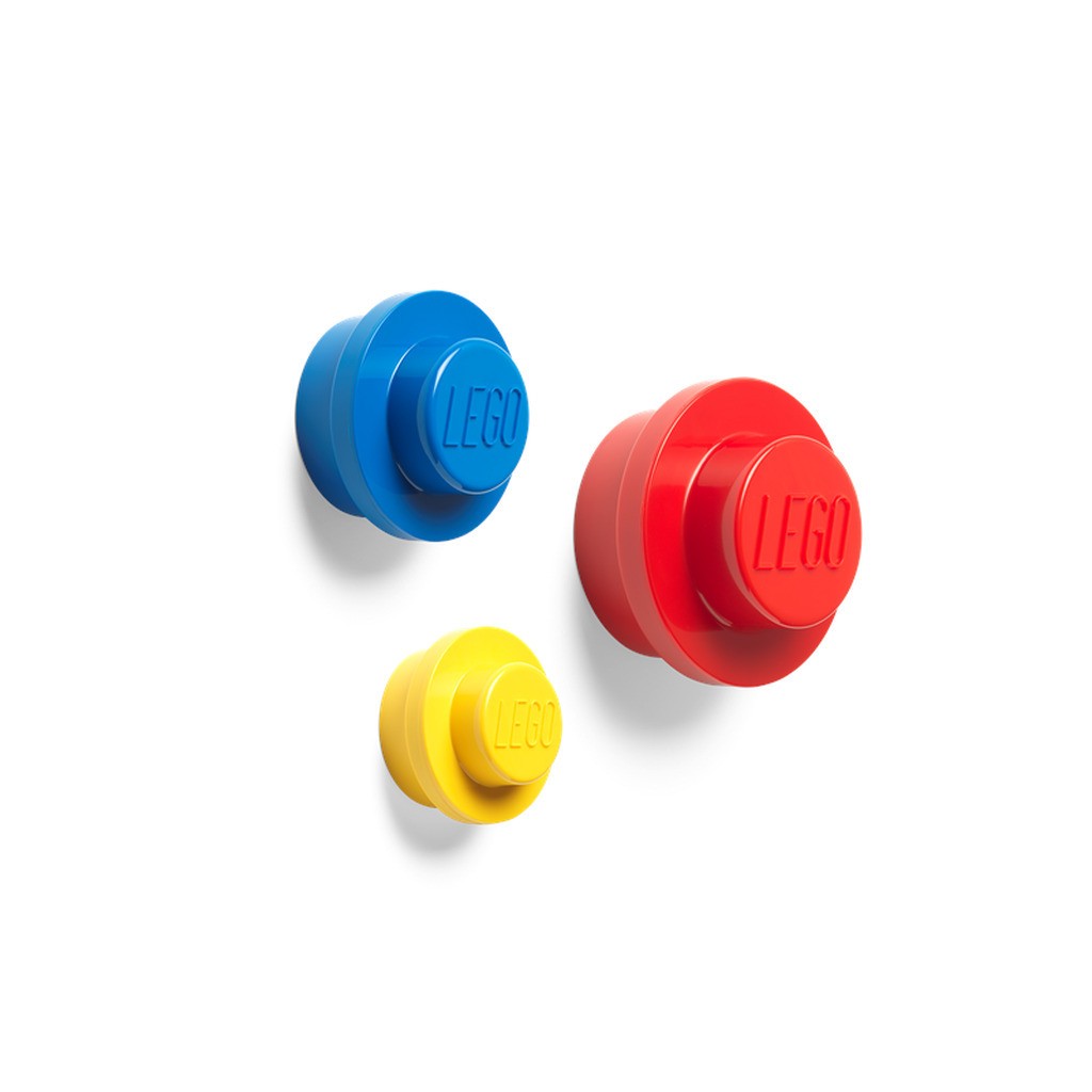 LEGO Knagesæt - 3 stk. - Gul, blå, rød