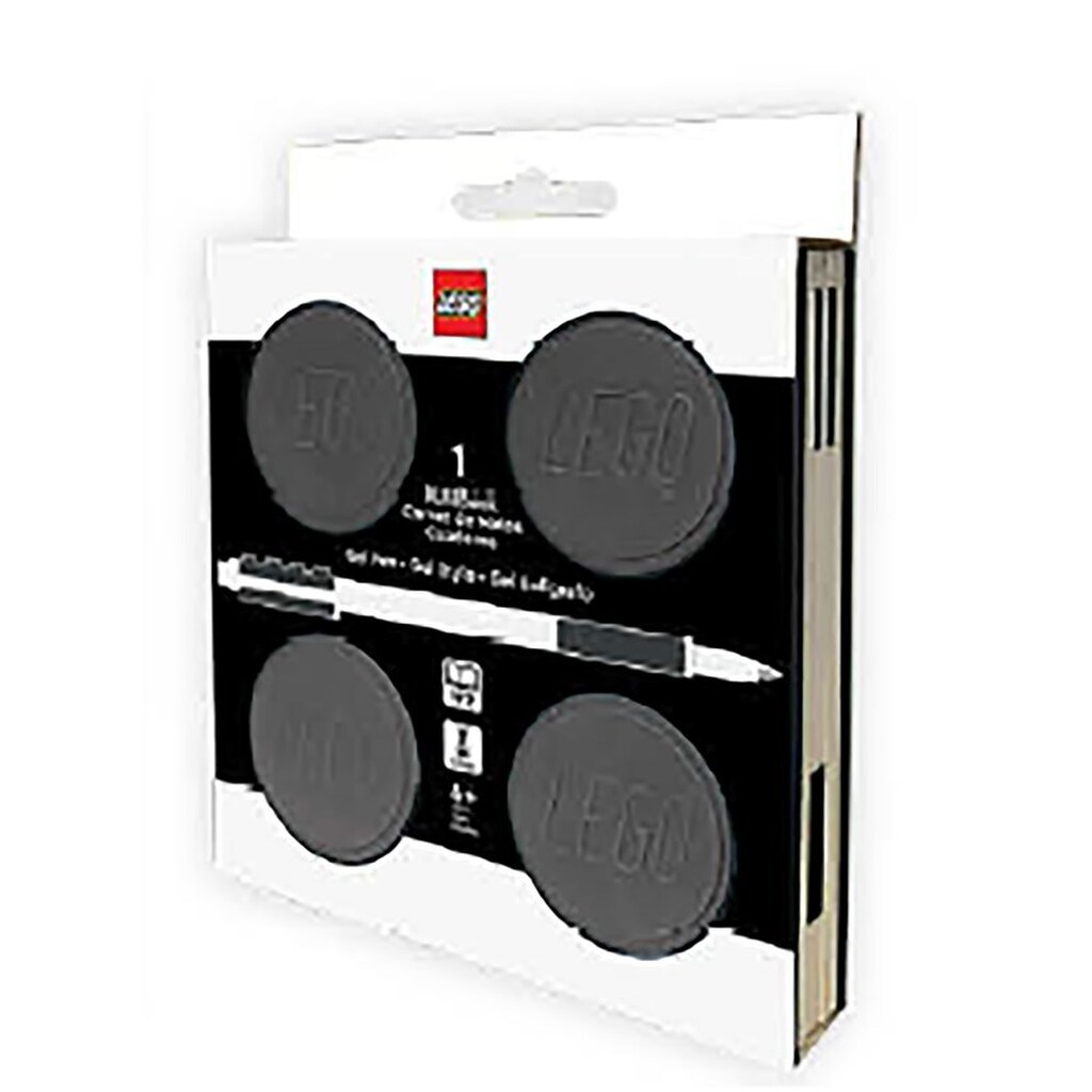 Euromic LEGO® Locking Notebook w/Gel Pen (box) 192p BLACK