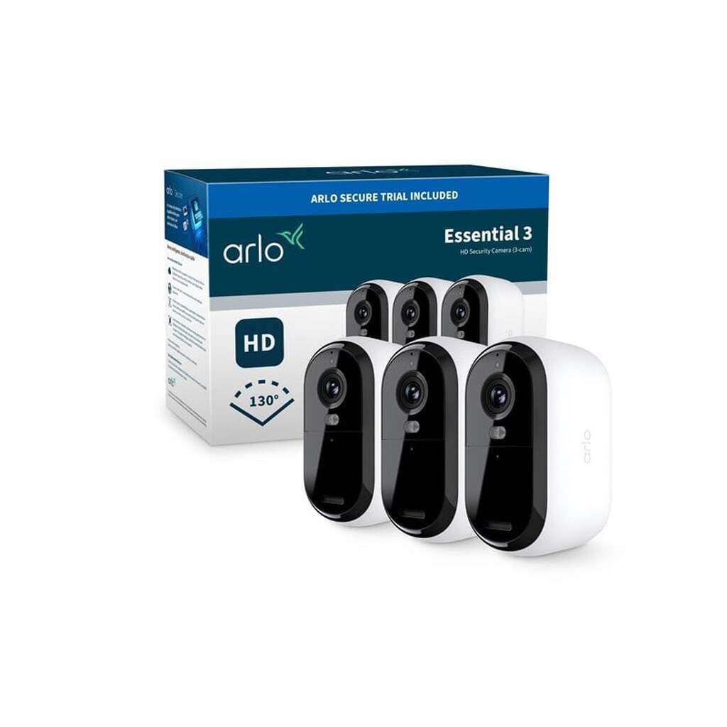 Arlo Essential 3 HD-overvågningskamera (3-kameraer)