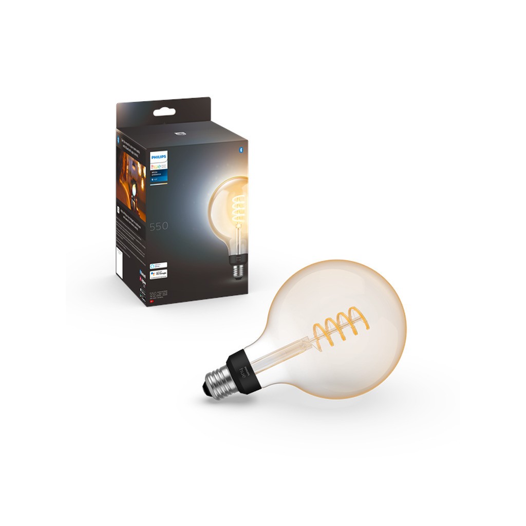 Philips Hue White Ambiance Filament G125 E27 Globe Pære - 1-Pakke