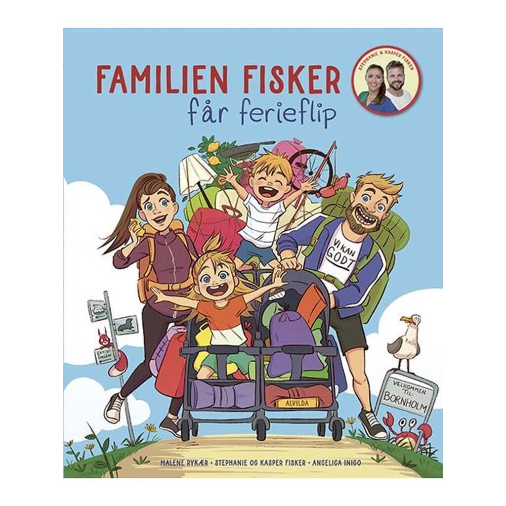 Familien Fisker får ferieflip (1) - Børnebog - Hardcover