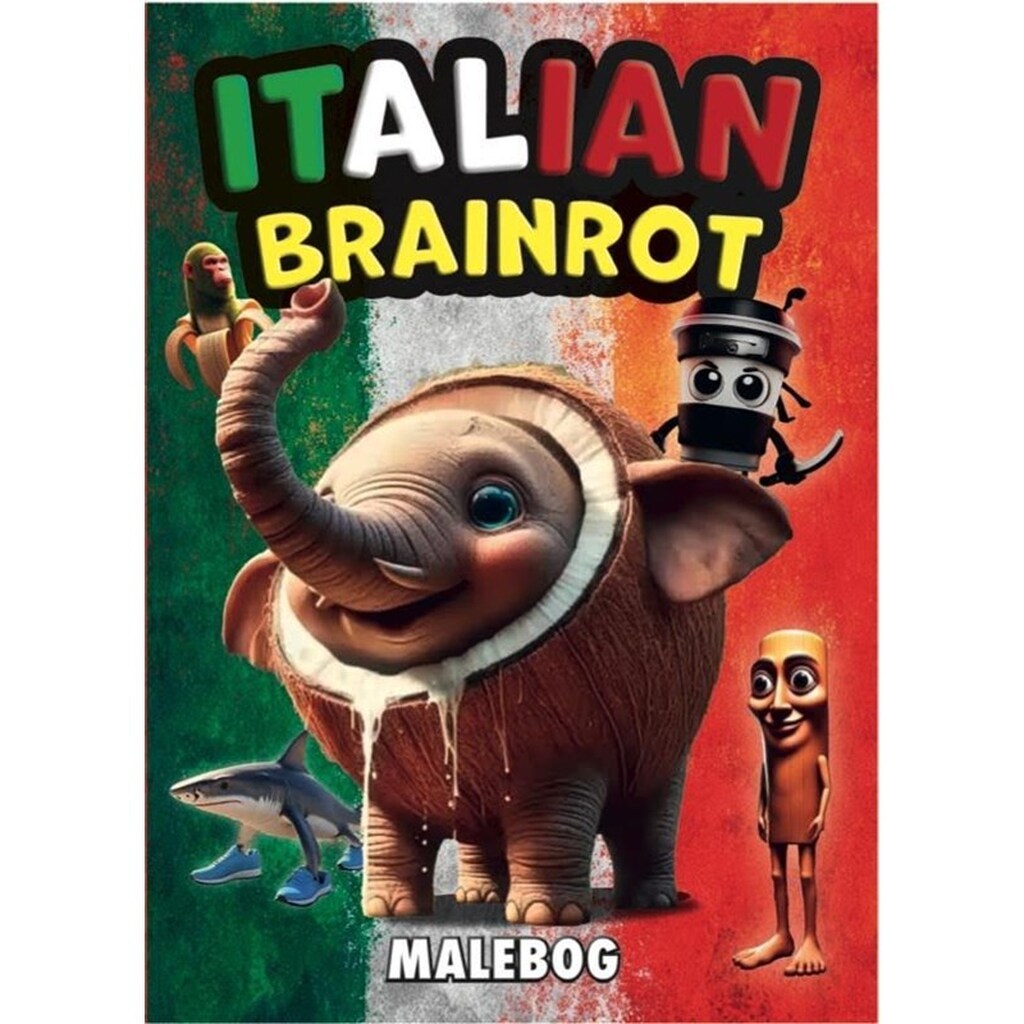Italian Brainrot Malebog - Børnebog - Pocketbog