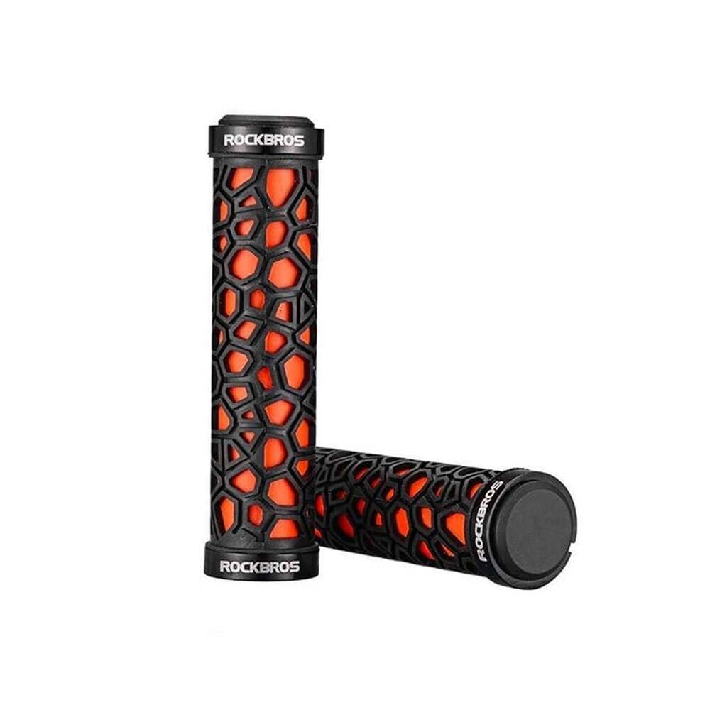 Rockbros 2017-14AOR bicycle grips - black and orange