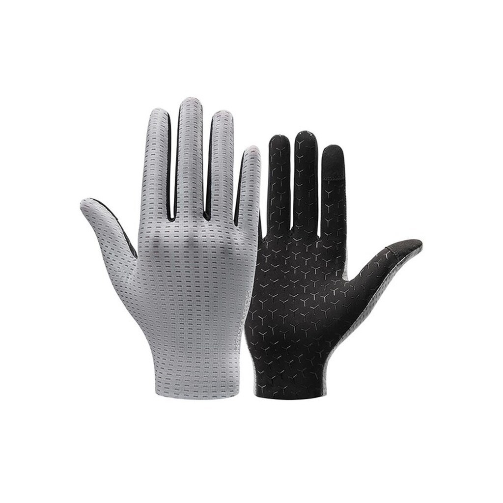 Rockbros Breathable Full Finger Cycling Gloves Size: S - Gray