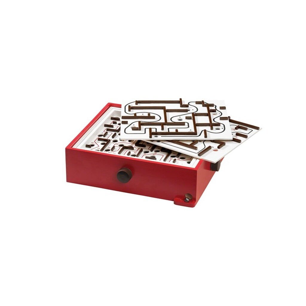 Brio 34020 Labyrint spil, rød  m/2 plader