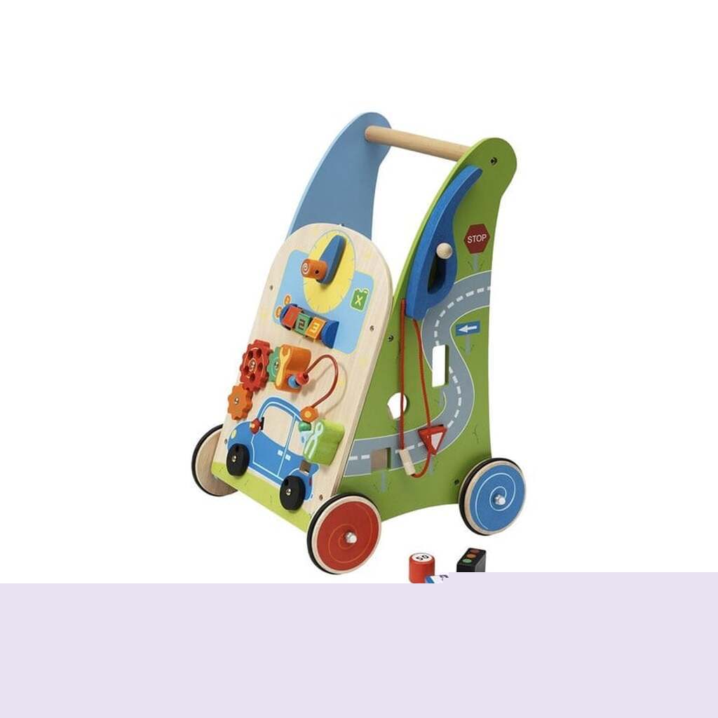 Primi Passi - Wooden Walker with Activity Garage