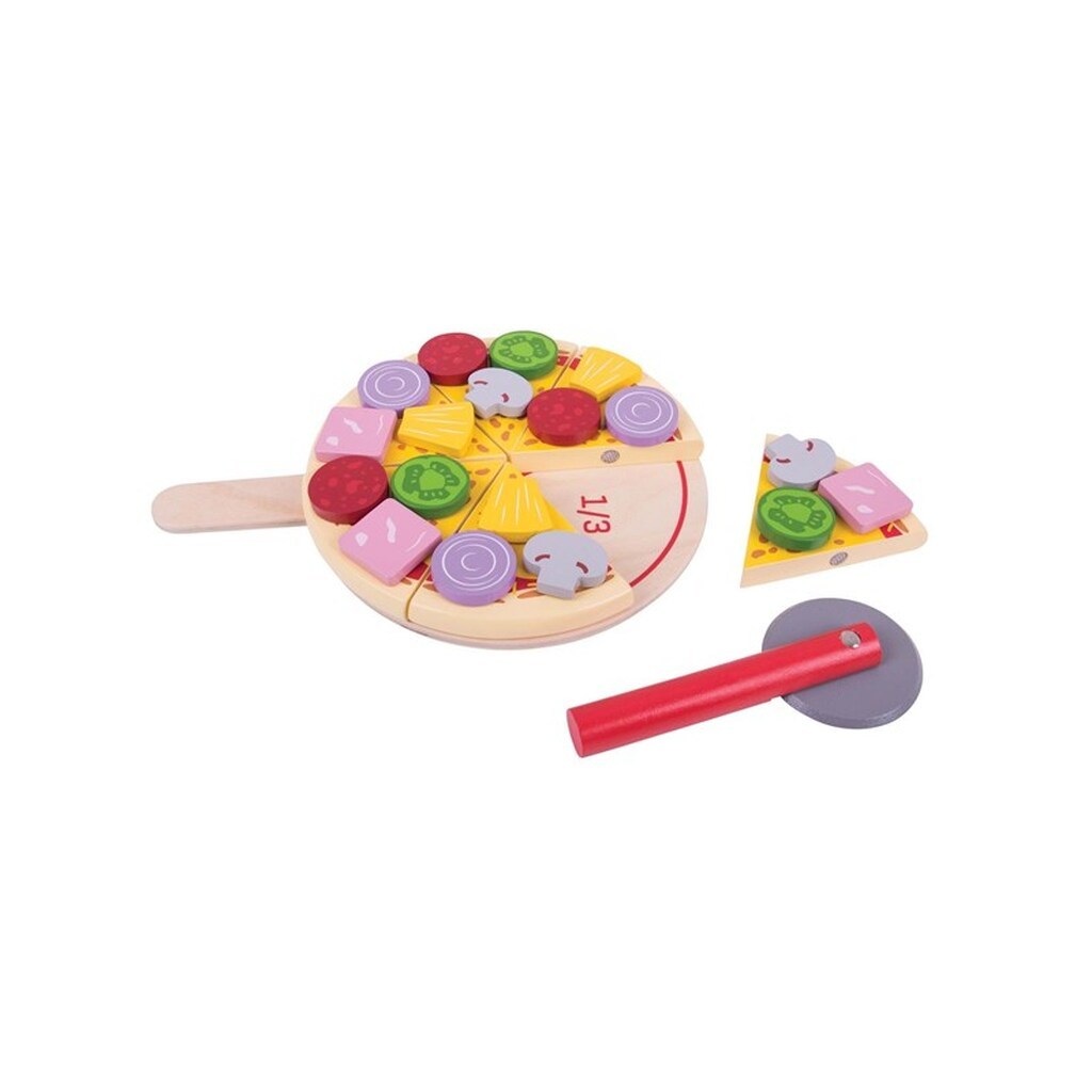 Bigjigs Wooden Pizza with Toppings