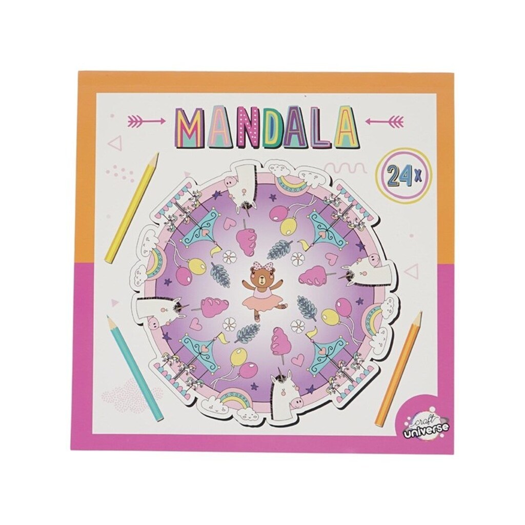 Creative Craft Group Malebog MANDALA 20,5*20,5cm UNICORN